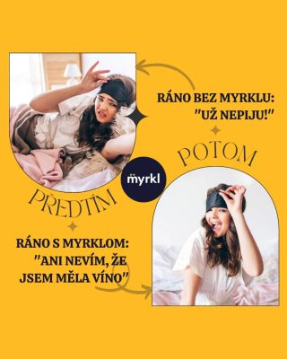 Znáš ten pocit, když ráno přísaháš, že už nikdy nepiješ? 🍷🤯 S Myrklem takové sliby odpadají – stačí dvě kapsle před pitím...